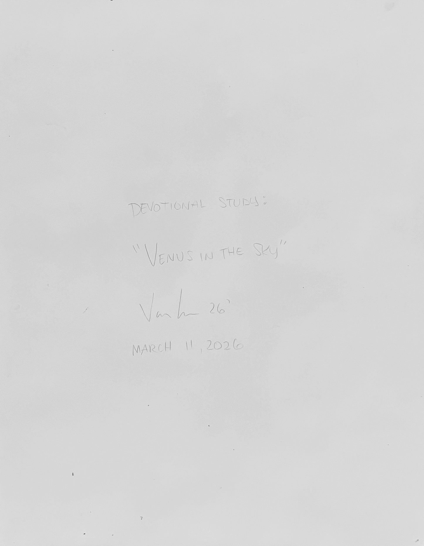 Venus In The Sky (Study)